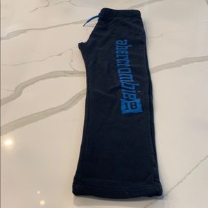 Abercrombie kids navy sweatpants .size 11/12